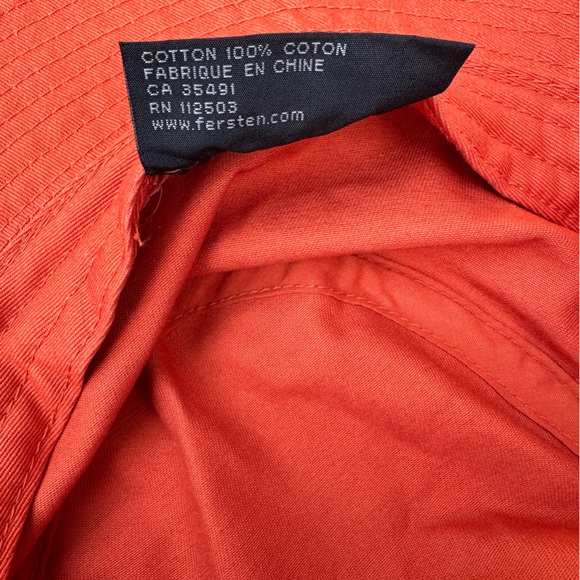 NEW with tags FERSTEN WORLDWIDE Cotton twill orange bucket hat Unisex - Picture 5 of 8